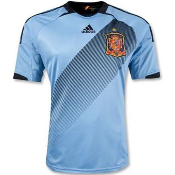 Spain away retro soccer jersey match men's second sportswear football shirt 2012